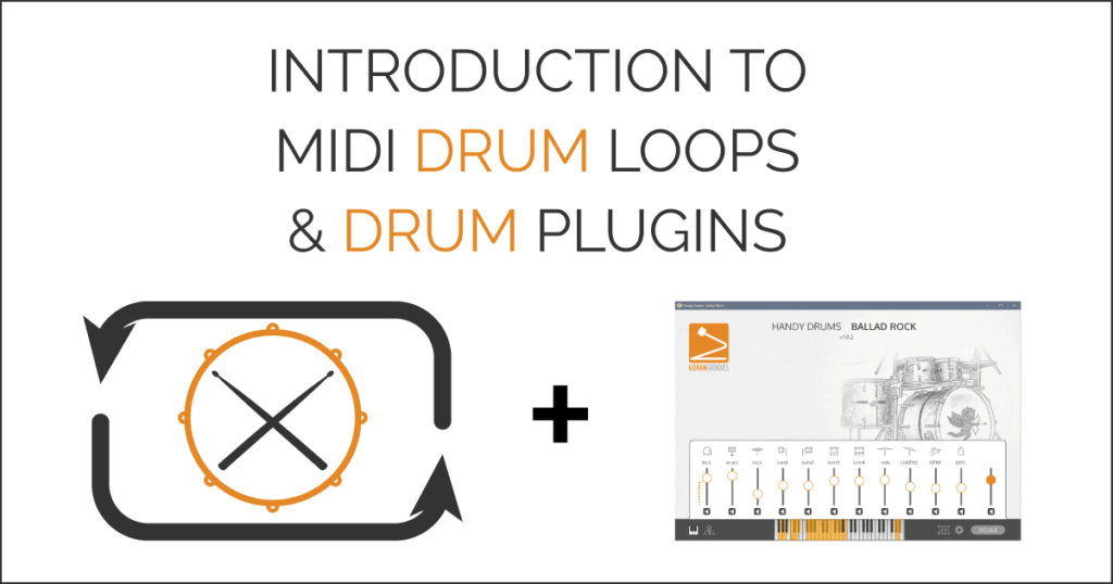 Midi drum loops and drum plugins poster artwork